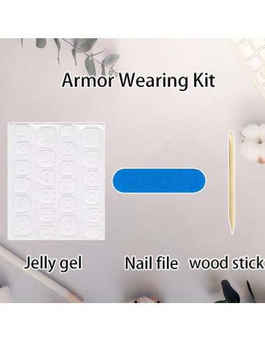 Uñas Postizas Cortas Francesas Marrones WBRRFJJ 24 Pcs