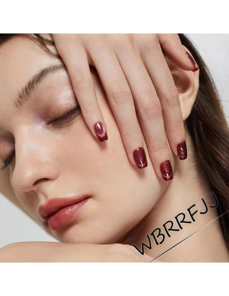 Uñas Postizas Cortas Francesas Marrones WBRRFJJ 24 Pcs