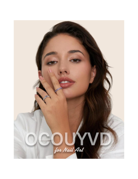 Uñas Postizas Cortas Acrílicas OCOUYVD Flores Rojas 24 Pcs