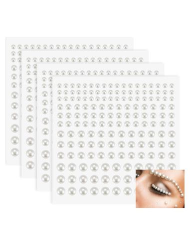 BlingKingdom 660pcs Perlas Autoadhesivas Blancas para Manualidades