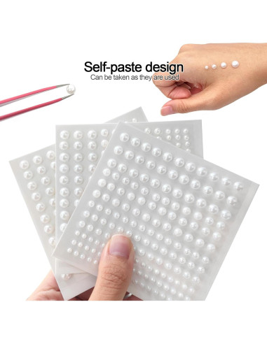 BlingKingdom 660pcs Perlas Autoadhesivas Blancas para Manualidades
