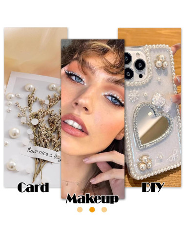 BlingKingdom 660pcs Perlas Autoadhesivas Blancas para Manualidades