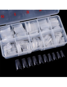 1000 Uñas Falsas Acrílicas Francesas Media Cubierta ABS 2