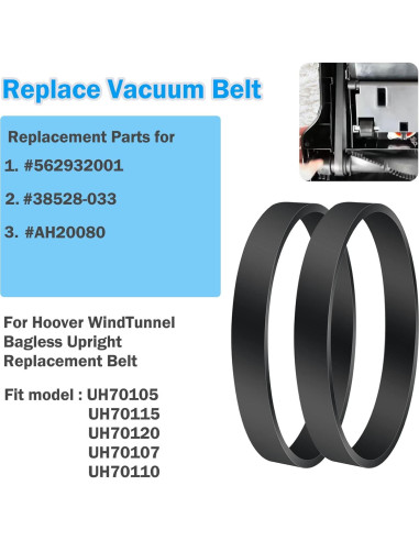 Correas de Reemplazo para Aspiradora Hoover 562932001 - 4 Piezas