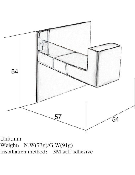 Gancho de Toalla Autoadhesivo Celbon 2PC Acero Inoxidable Cromado