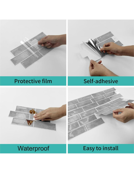 16 Hojas de Calcomanías Autoadhesivas Retro BUYBLIFE 30x15cm