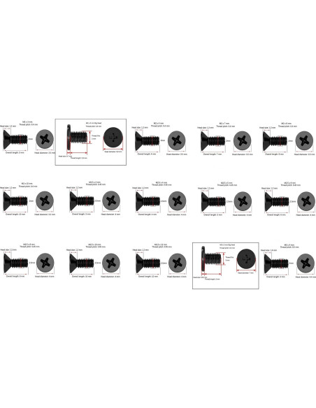 Kit de Tornillos de Reemplazo Eowpower 300 Piezas para Laptop