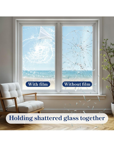 Película de Seguridad para Ventanas Qualsen 4 Mil 44.3x200cm