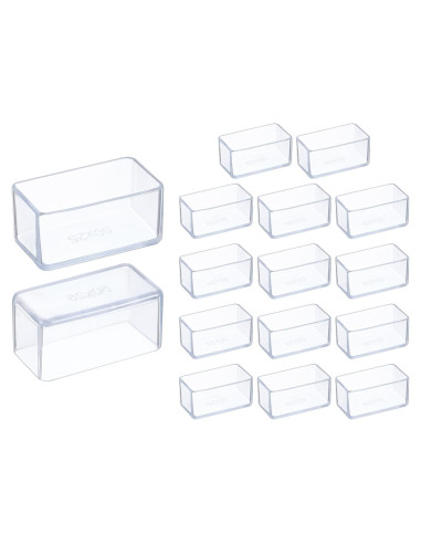 16 Protectores de Suelo de Silicona uxcell para Patas de Silla 5x2.5 cm