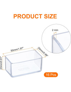 16 Protectores de Suelo de Silicona uxcell para Patas de Silla 5x2.5 cm 2