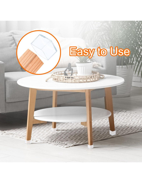 16 Protectores de Suelo de Silicona uxcell para Patas de Silla 5x2.5 cm