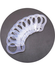 10 Anillos Adaptadores de Silicona Alimentaria para Chupetes 2