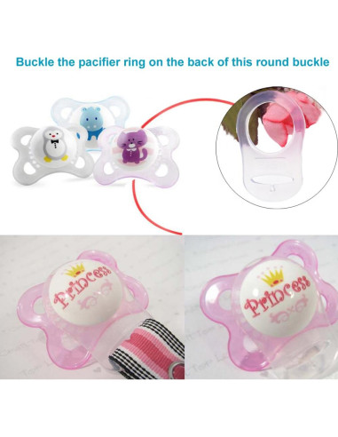 10 Anillos Adaptadores de Silicona Alimentaria para Chupetes