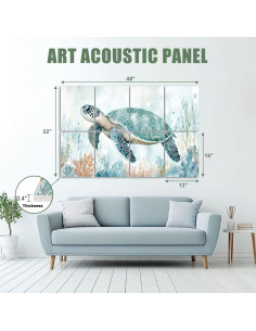 Paquete de 8 Paneles Acústicos Art Absorbentes 121.92x81.28cm 2