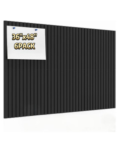 Tableros de Fieltro Aipiahio 36x24" Negros - Paquete de 6