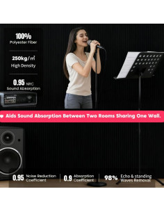 Tableros de Fieltro Aipiahio 36x24" Negros - Paquete de 6 2