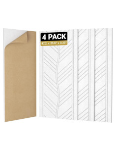 Paneles Acústicos TONOR 4 PCS 120x60 cm Autoadhesivos Blanco