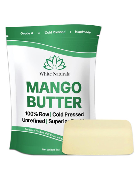 Manteca de Mango Cruda Orgánica White Naturals 450g Hidratante Manteca de Mango Cruda Orgánica White Naturals 450g Hidratante