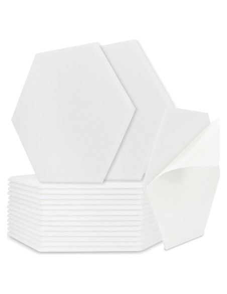 Paneles Acústicos BXI Hexagonales Autoadhesivos 16 Piezas 14.2x12.3cm