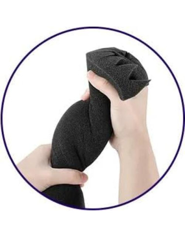 Paquete de 12 paneles acústicos negros 30.48x30.48 cm