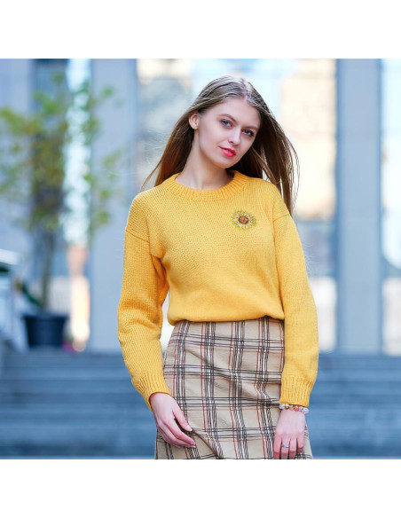 10 Pcs Parche de Lentejuelas Girasol BEUNITONE 5-6 cm