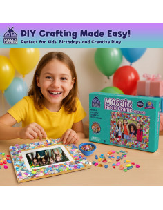 Kit de Marco de Foto Mosaico DIY Ladybug Morado - Manualidades para Niños 6 a 12 Años 2