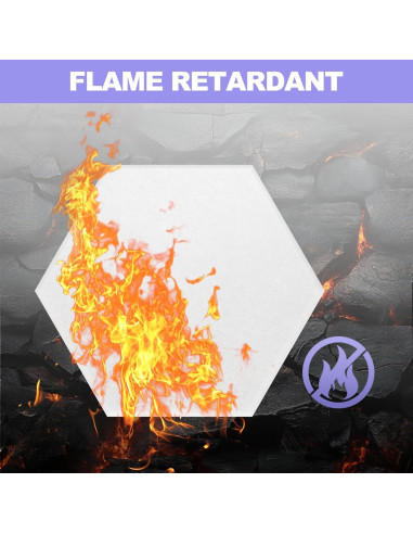 Paneles Acústicos Hexagonales MECCANIXITY 30x26cm B1 Ignífugos