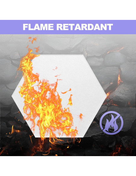 Paneles Acústicos Hexagonales MECCANIXITY 30x26cm B1 Ignífugos