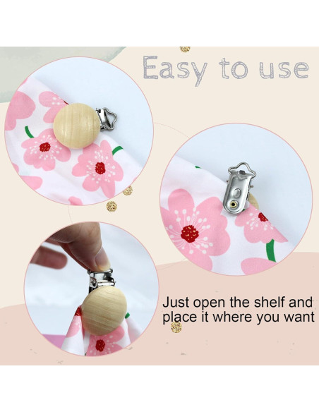 24 Clips de Chupete de Madera Natural para Bebé - DIY 24 Clips de Chupete de Madera Natural para Bebé - DIY