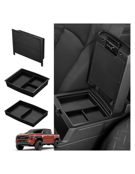 Organizador de Consola Central Ecarzo 3PCS para Toyota Tacoma 2024-2025