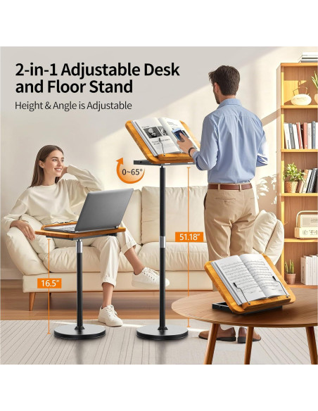 Soporte de Piso 2 en 1 NAMON para Laptop Altura Ajustable 42-130 cm