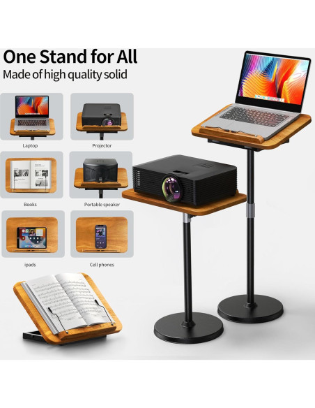 Soporte de Piso 2 en 1 NAMON para Laptop Altura Ajustable 42-130 cm