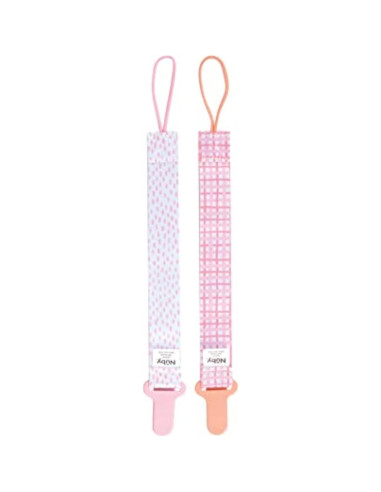Clips para Chupetes Nuby Pacifinder 2-Pack Multicolor