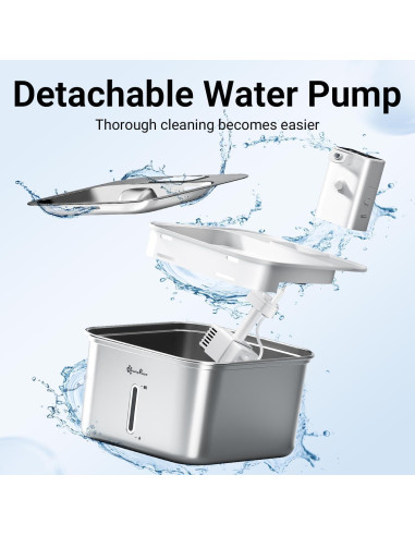 Bomba de Agua DownyPaws Blanca para Fuente Gato DPWFP6SS