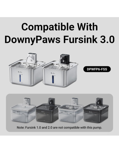 Bomba de Agua DownyPaws Blanca para Fuente Gato DPWFP6SS