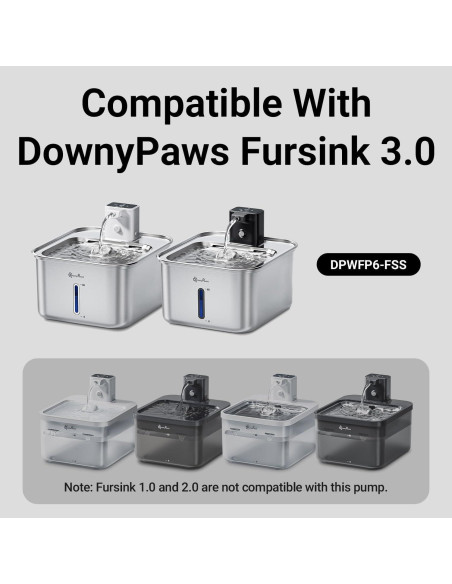 Bomba de Agua DownyPaws Blanca para Fuente Gato DPWFP6SS