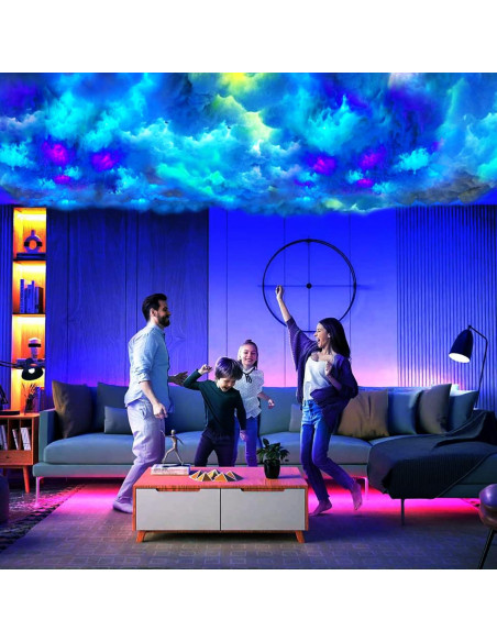 Luz LED Nube FUSLITE 4.88m Colorida Sincronizada con Música