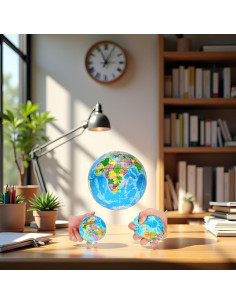 Bola Squishy Mapa Mundial Azul ZhangyiHot 7.6CM Alivio Estrés 2