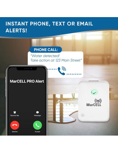 MarCELL PRO Monitor de Temperatura y Humedad con Sensor de Agua