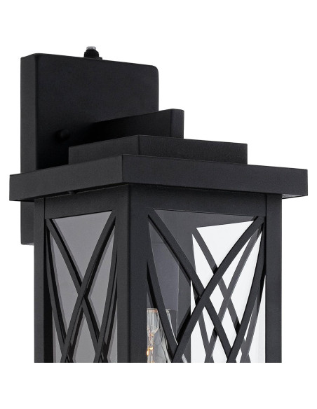 Lámpara de Pared Exterior John Timberland Misión 38.1 cm Negro