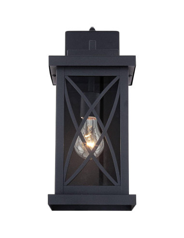 Lámpara de Pared Exterior John Timberland Misión 38.1 cm Negro