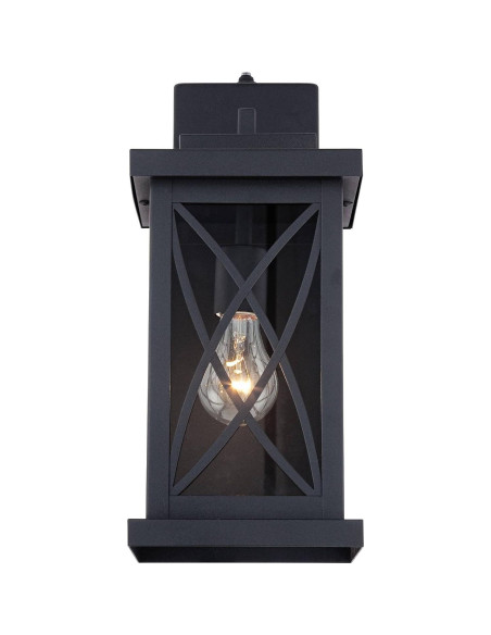 Lámpara de Pared Exterior John Timberland Misión 38.1 cm Negro