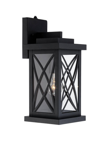 Lámpara de Pared Exterior John Timberland Misión 38.1 cm Negro