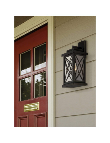 Lámpara de Pared Exterior John Timberland Misión 38.1 cm Negro