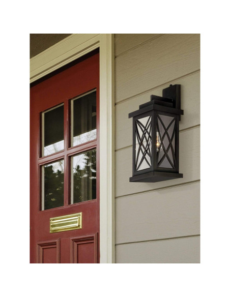 Lámpara de Pared Exterior John Timberland Misión 38.1 cm Negro