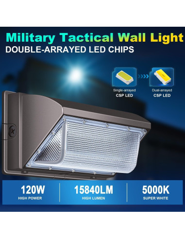 Luz de Pared LED 120W Ezon con Fotocélula 15840LM IP65