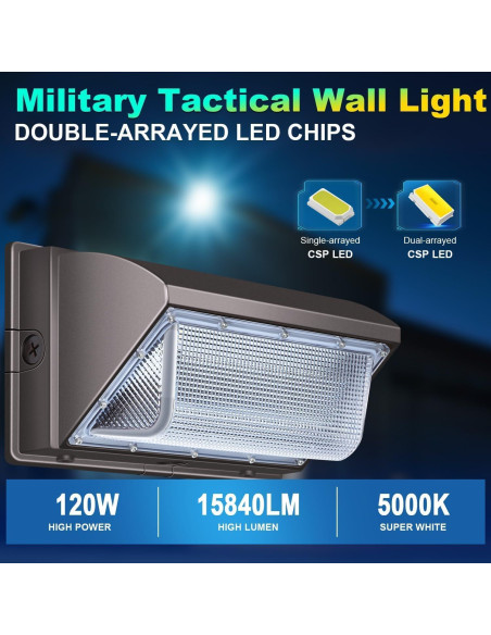 Luz de Pared LED 120W Ezon con Fotocélula 15840LM IP65
