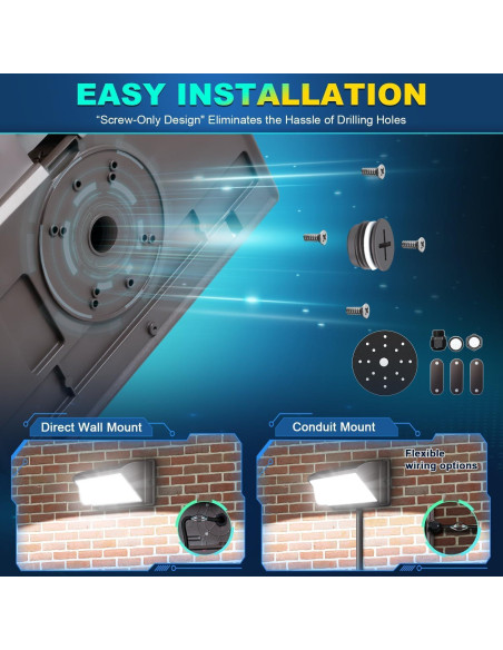 Luz de Pared LED 120W Ezon con Fotocélula 15840LM IP65