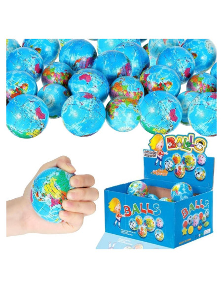 Paquete de 24 Pelotas de Espuma Suave Mini Globo 6.35 cm
