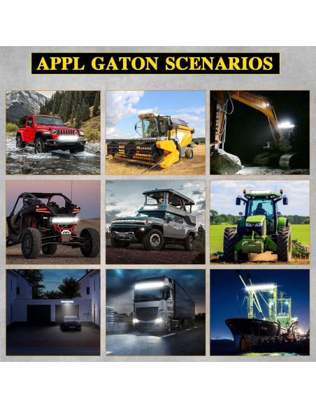 Kit de Barra de Luz LED OfleGold 22" 420W + 2 Pods 4" 72W